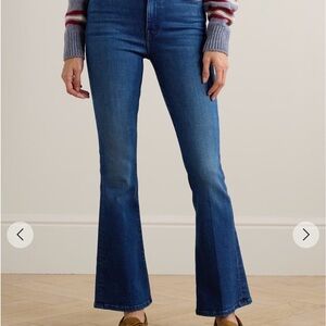 Mother Denim Weekender Fray Blue Flared Women Jeans